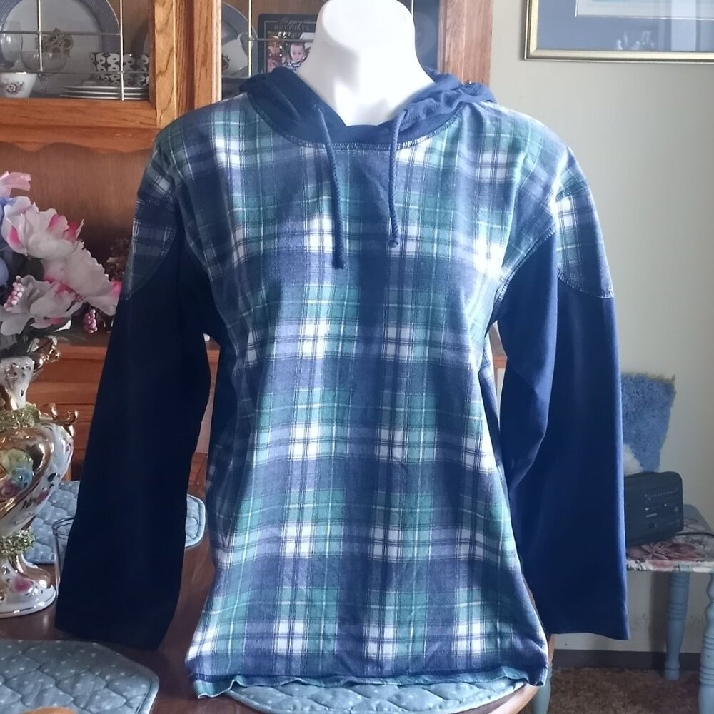 A. BYER Vintage Flannel Plaid Hoodie